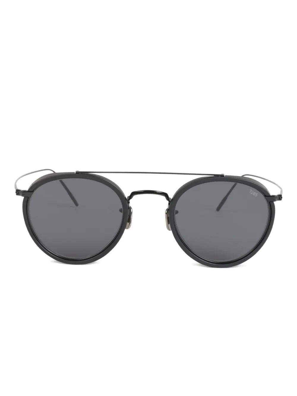 Eyevan7285 Zonnebril met rond montuur Zwart