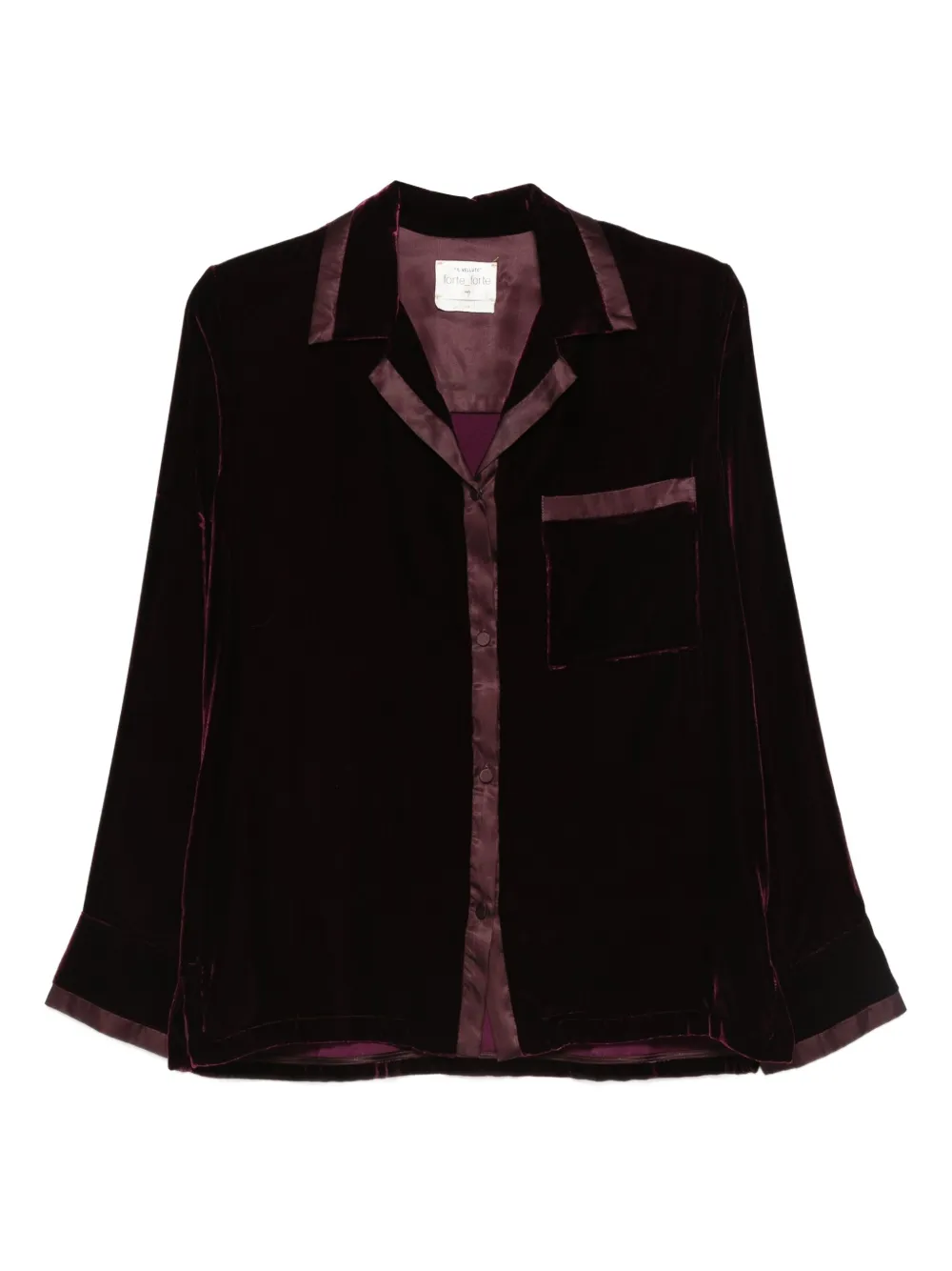 Forte Forte patch-pocket velvet shirt | Red | Image 1