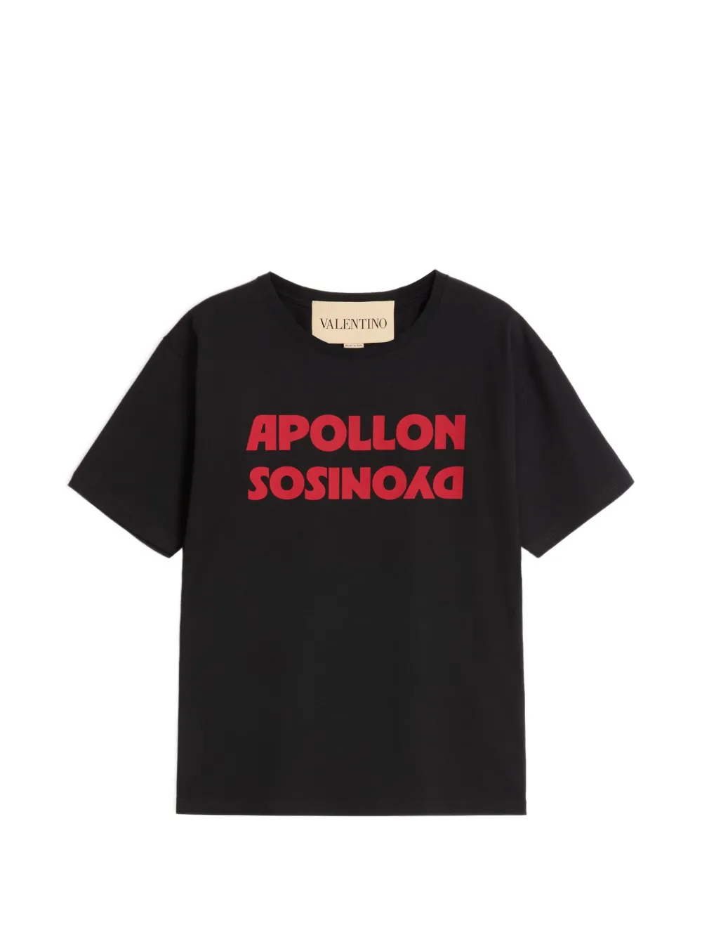 Valentino Garavani Katoenen T-shirt met Apollon Dyonisos-print Zwart