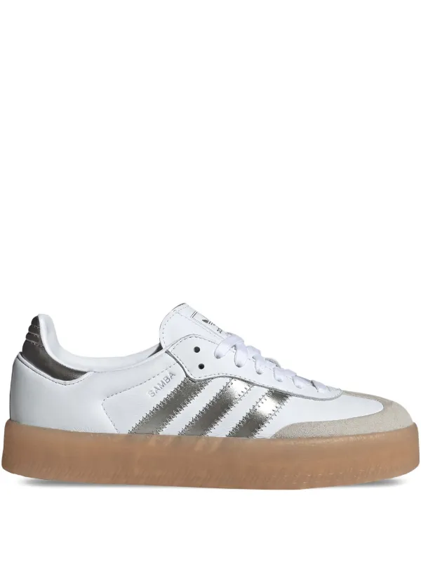 Adidas Sneakers Samba a Righe Metallizzate Bianco FARFETCH IT