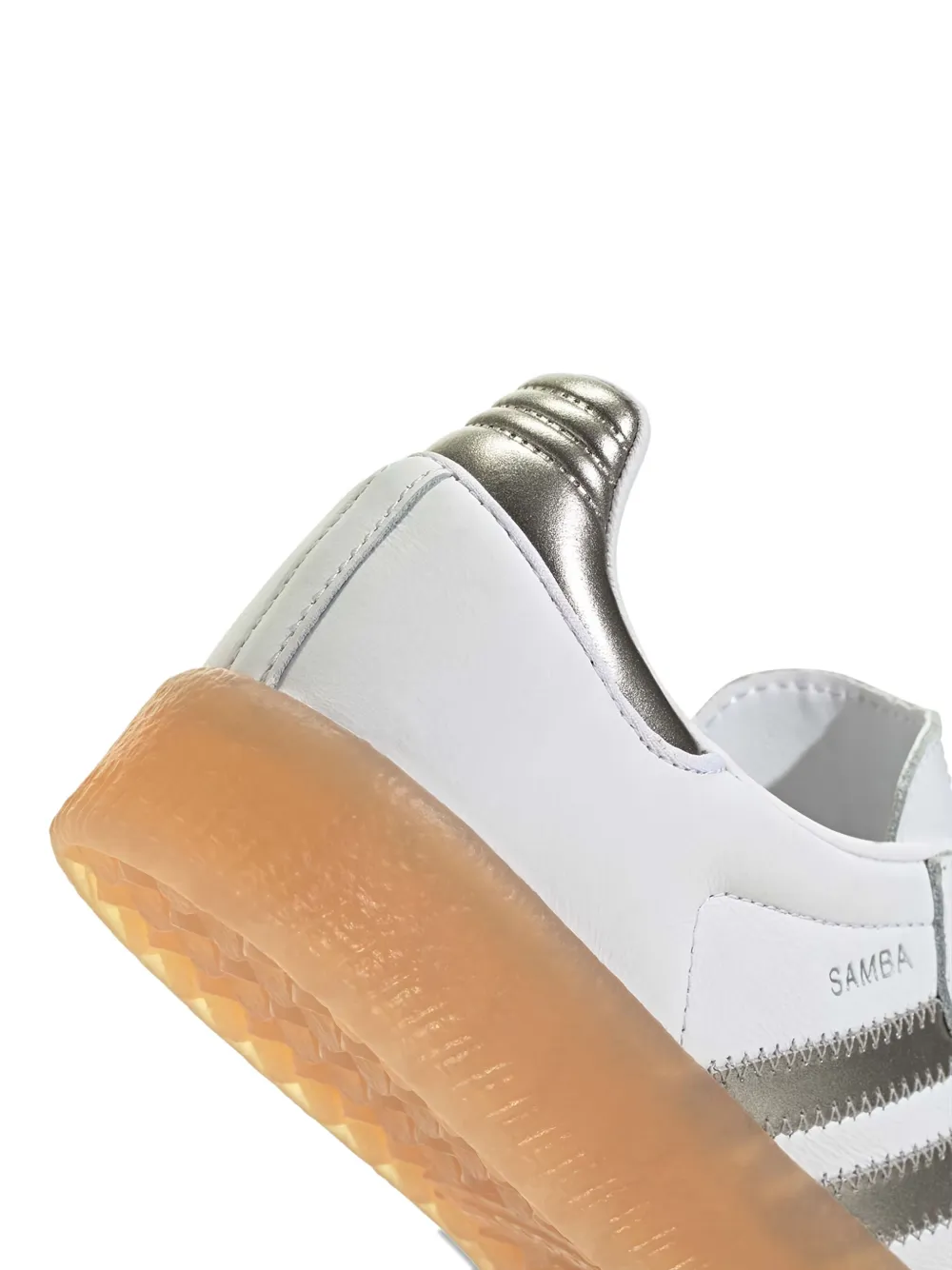 adidas Samba metallic-stripe sneakers White