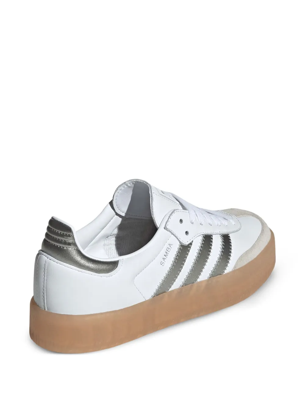 adidas Samba metallic-stripe sneakers White