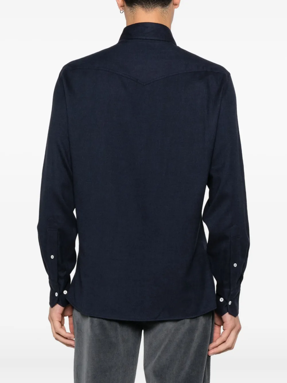 Brunello Cucinelli Overhemd met borstzak Blauw