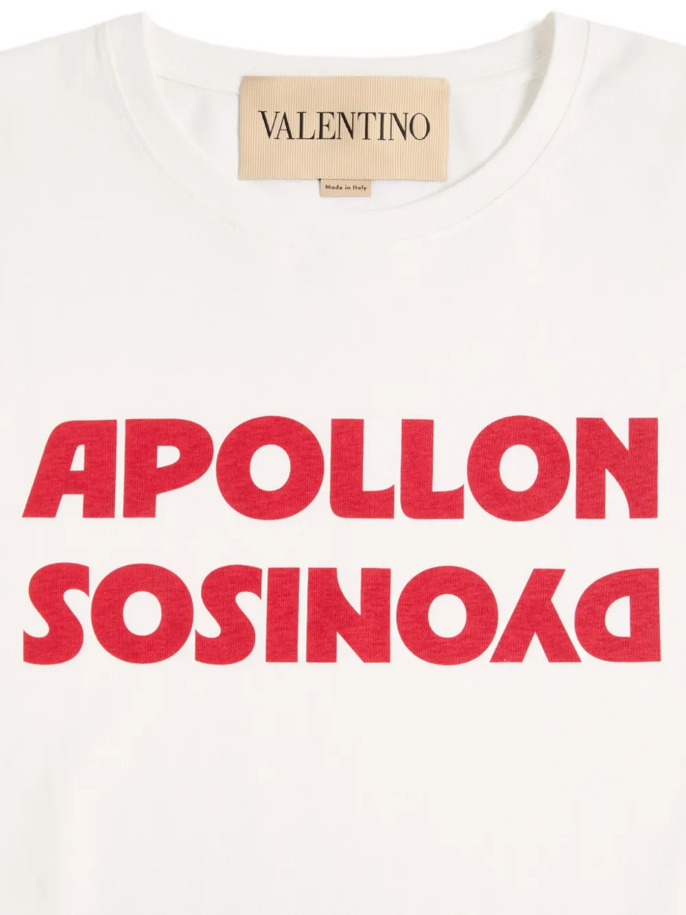 Valentino Cotton T-shirt Wuth Apollon Dyonisos Graphic Print In White