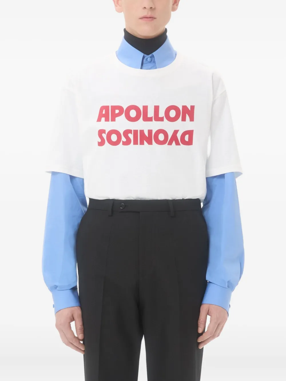 Valentino Cotton T-shirt Wuth Apollon Dyonisos Graphic Print In White