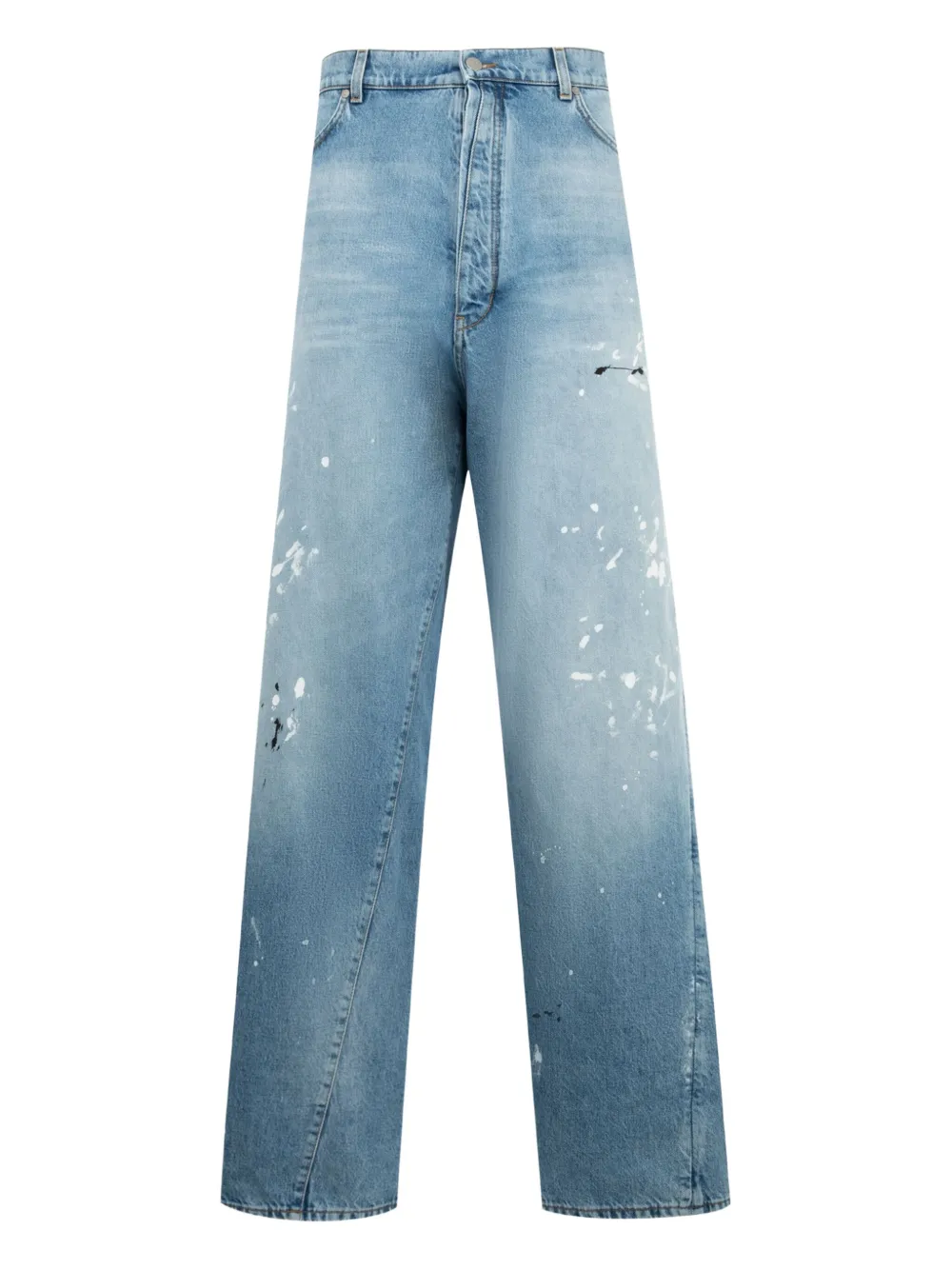 paint-splatter jeans