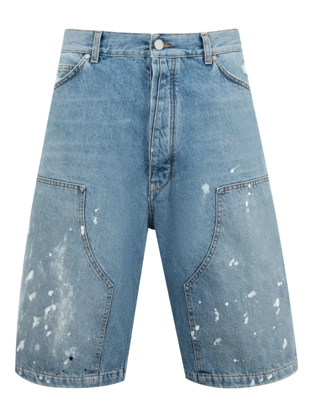 B1ARCHIVE paint-splattered denim shorts | Blue | Image 1