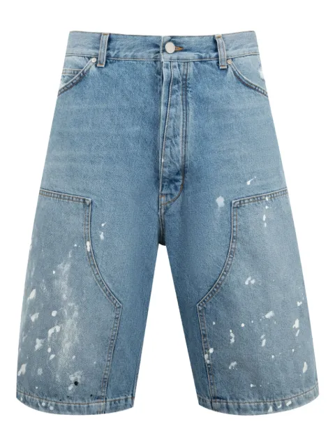 B1ARCHIVE paint-splattered denim shorts