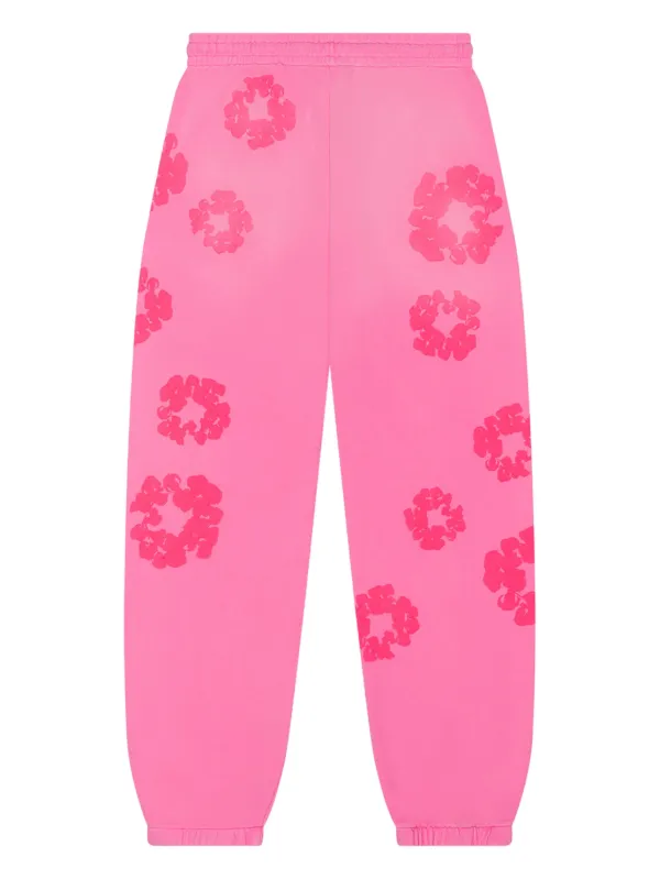 Denim Tears Mono Cotton Wreath Track Pants | Pink | FARFETCH