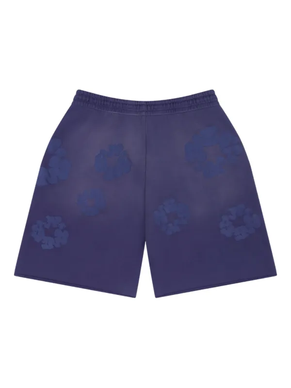 Denim Tears Mono Cotton Wreath Shorts | Blue | FARFETCH