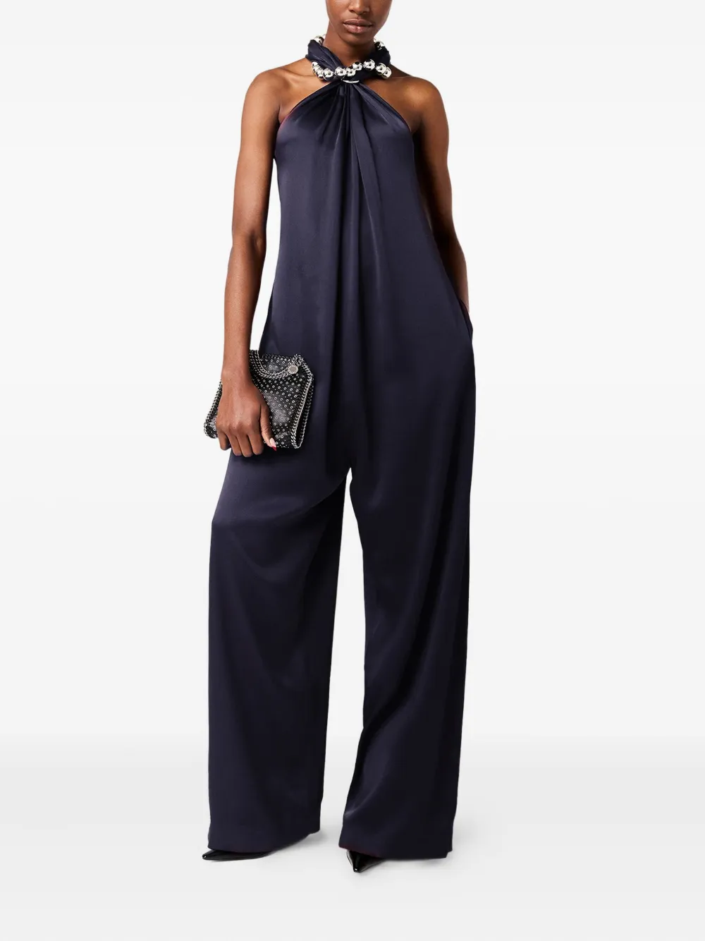 Stella McCartney Jumpsuit met halternek en ketting - Blauw