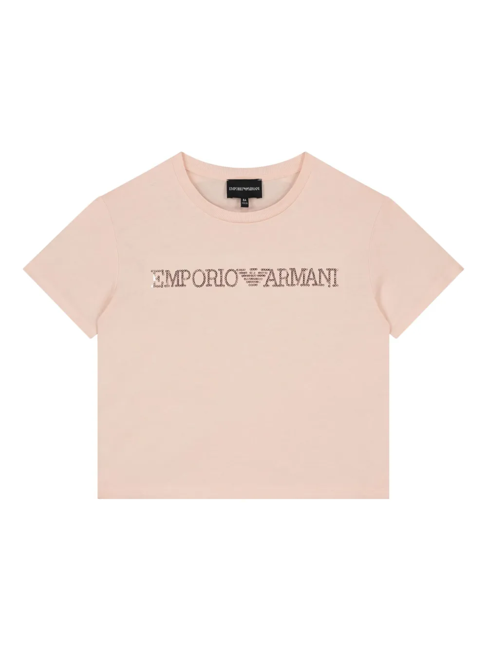 Emporio Ar i Kids T-shirt verfraaid met pailletten Roze