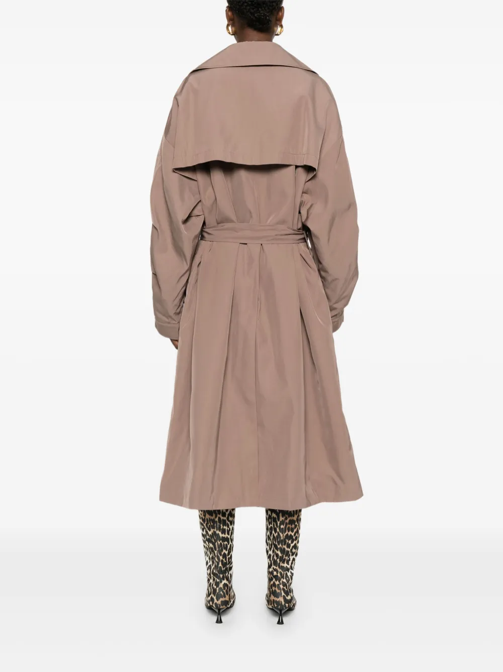 The Frankie Shop Trenchcoat met dubbele rij knopen en ceintuur Bruin