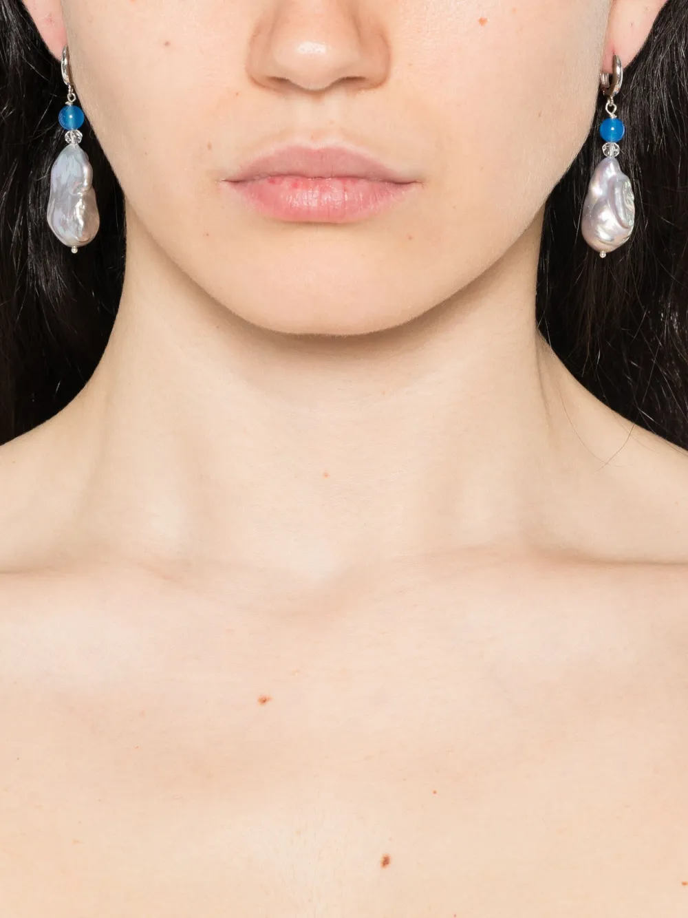 Gohar World aretes Host en plata de ley con perla | Joyas de lujo | Image 2