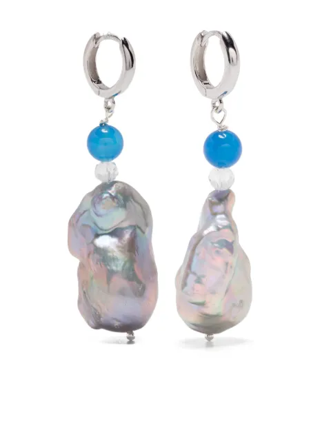 Gohar World sterling silver Host pearl earrings