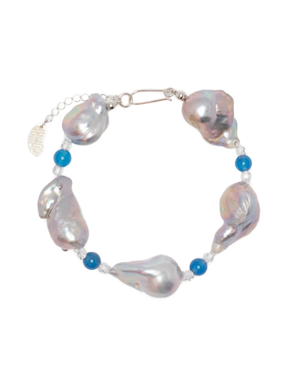 Gohar World sterling silver Host pearl bracelet - Blu