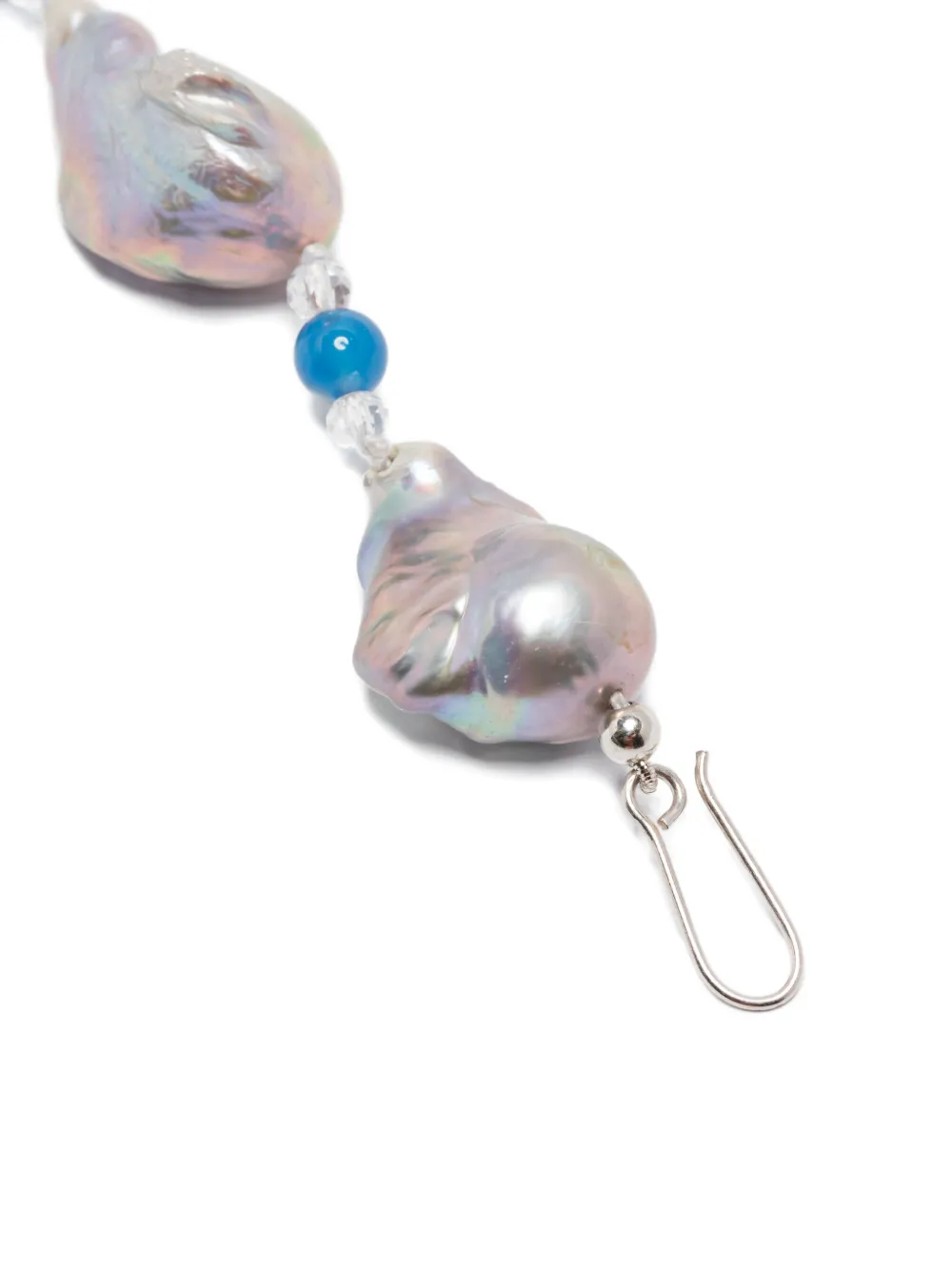 Gohar World Sterling Silver Host Pearl Bracelet in Blue, view 3