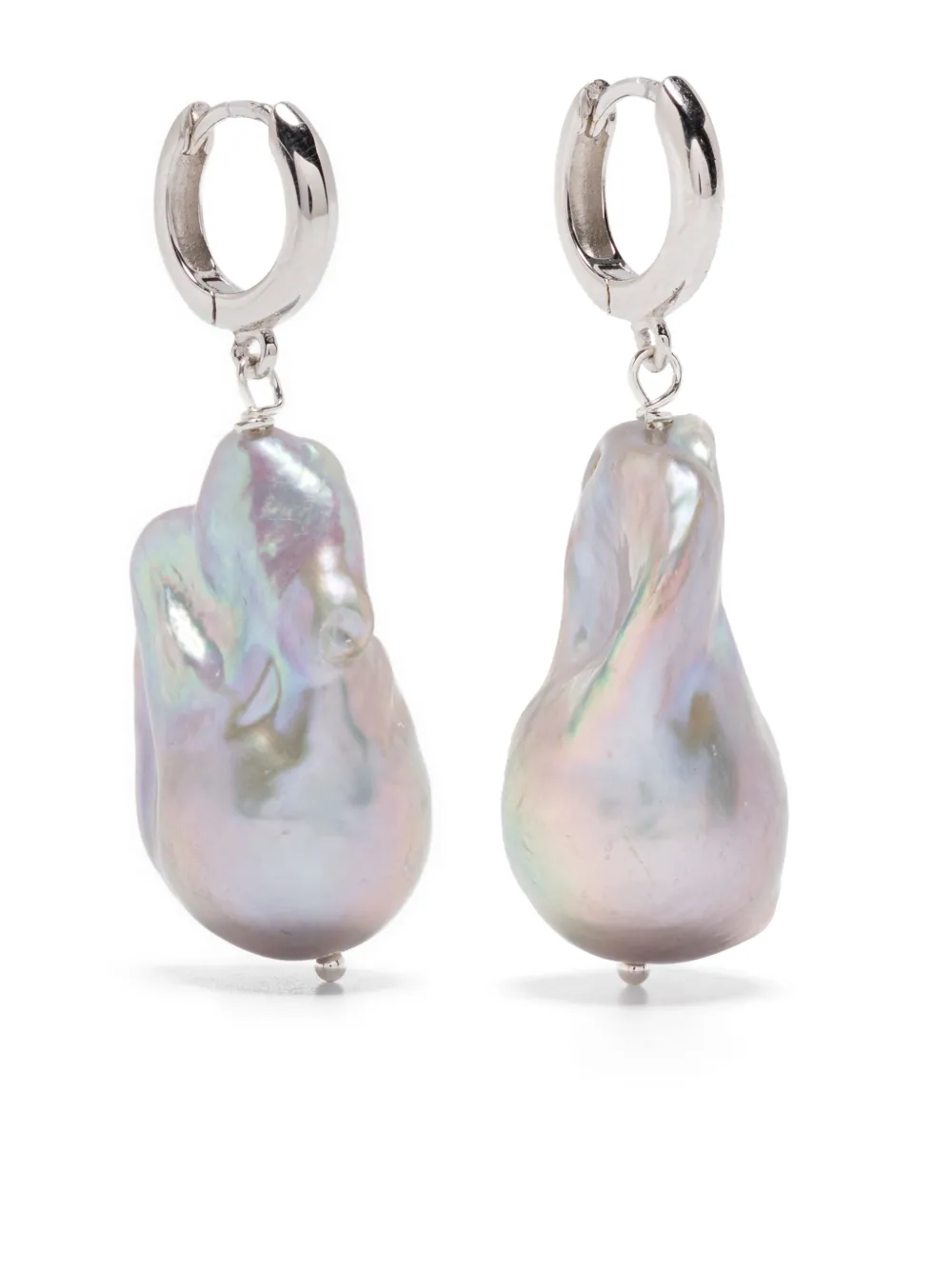 ★Gohar World★ シルバー＆ホワイト Host パール ピアス Gohar World Sterling Silver Host Pearl Earrings | Silver