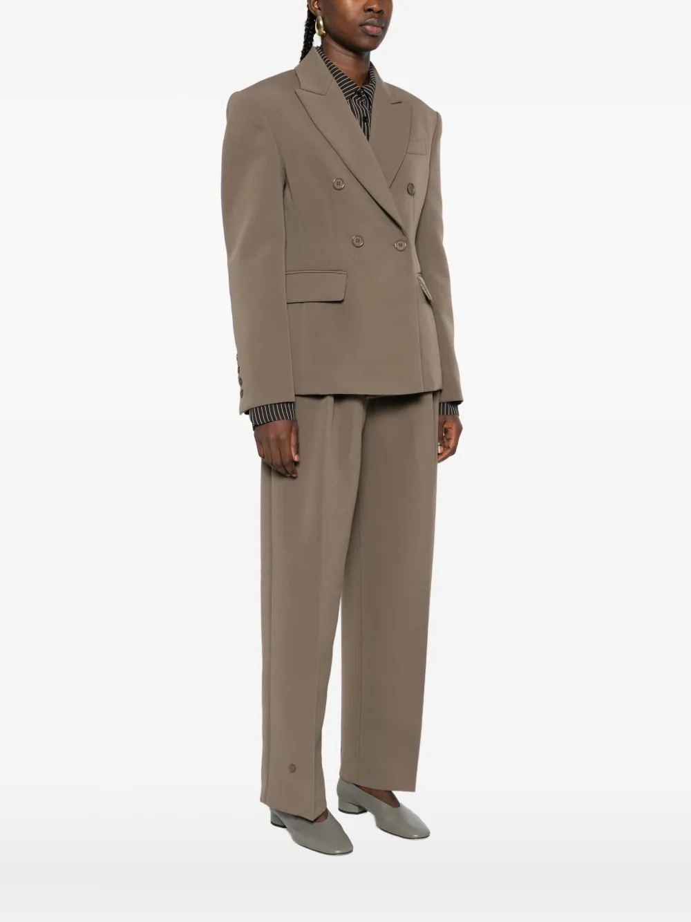 The Frankie Shop Blazer met dubbele rij knopen Groen