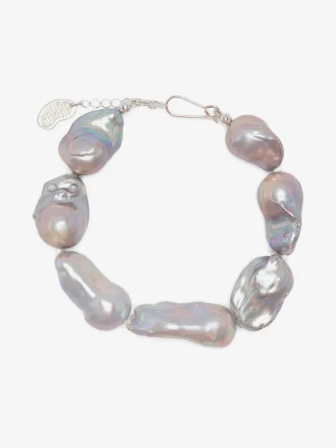 Gohar World sterling silver Host pearl bracelet