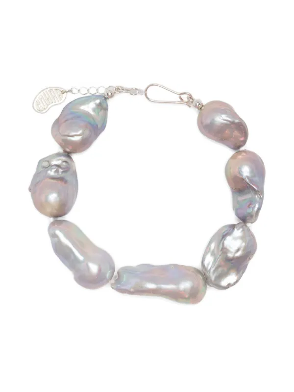 Gohar World Sterling Silver Host Pearl Bracelet