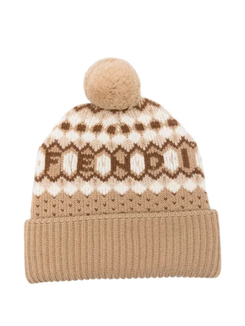 FENDI pompom nordic beanie
