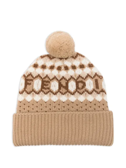 FENDI pompom nordic beanie
