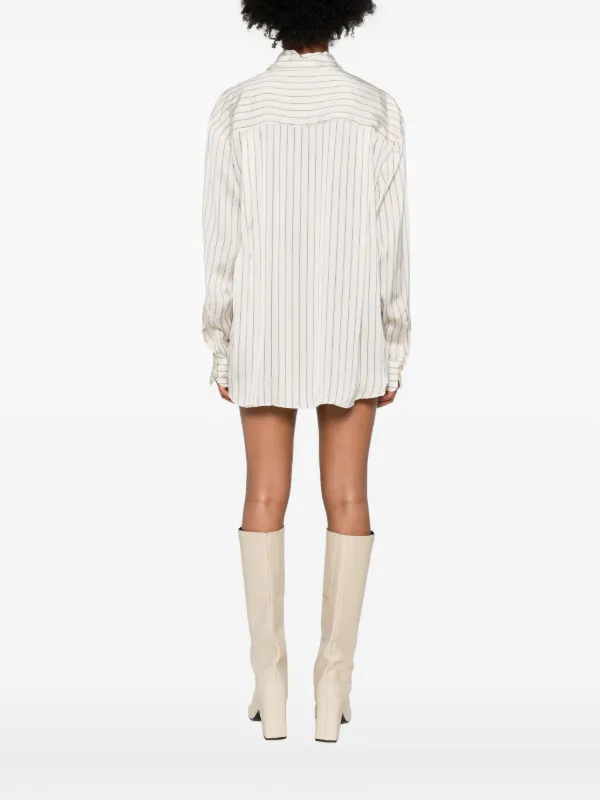 The Frankie Shop ストライプ シャツ ワンピース シャツドレス The Frankie Shop ストライプ シャツ | ニュートラル | FARFETCH JP