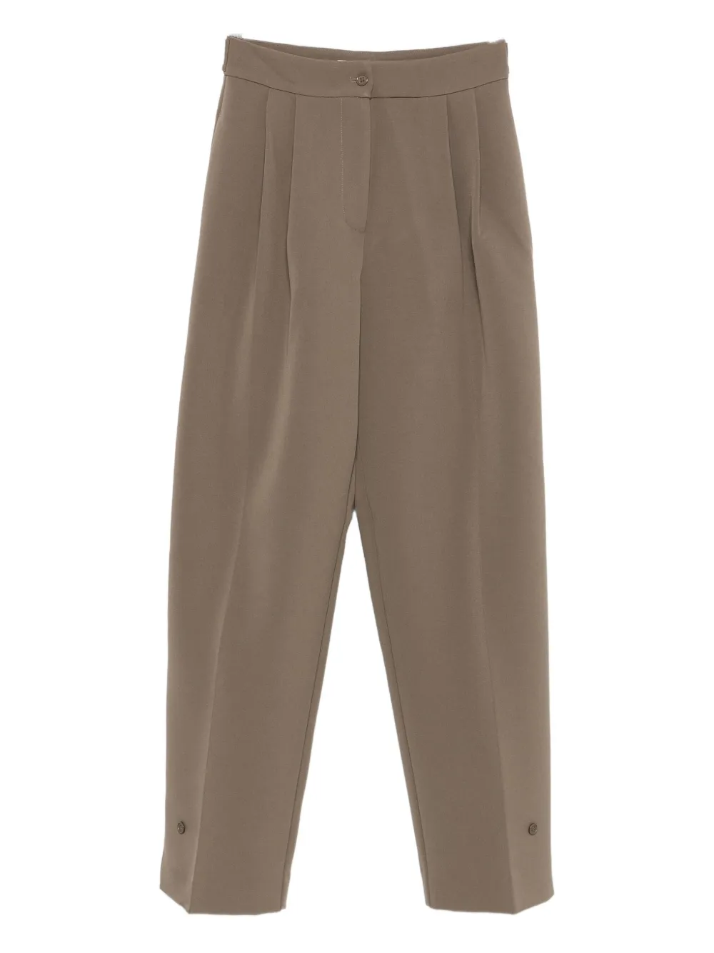 The Frankie Shop Doyer Pleated Wide-leg Pants In Brown