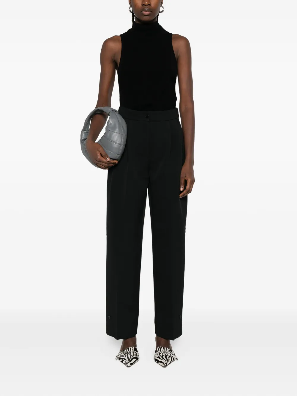 The Frankie Shop pleated buttoned trousers - Zwart