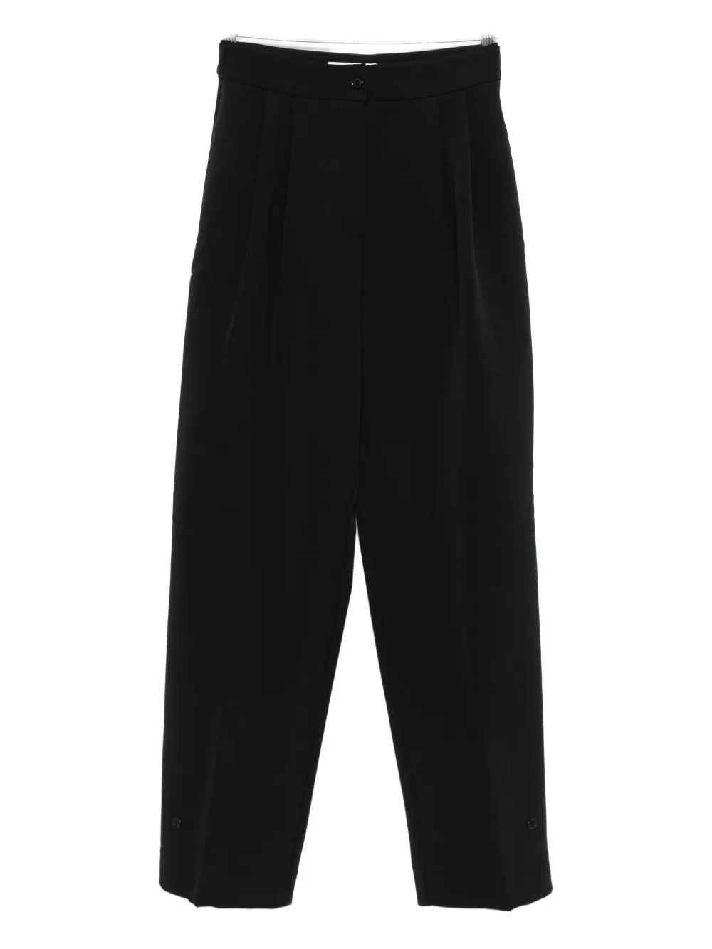 The Frankie Shop Pleated Buttoned Trousers In Black