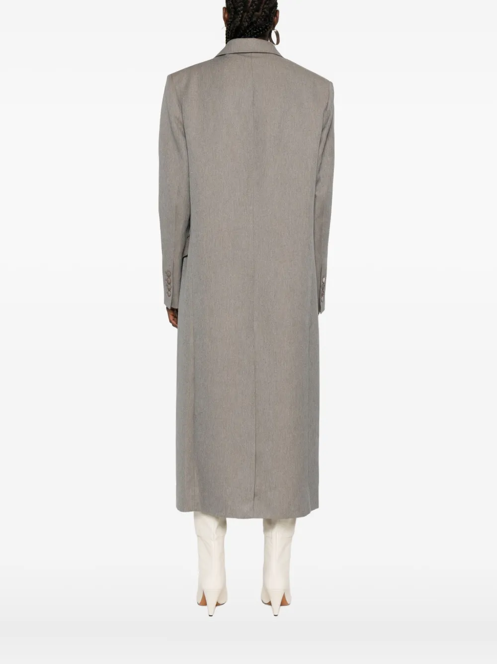 The Frankie Shop Mantel met dubbele rij knopen Grijs