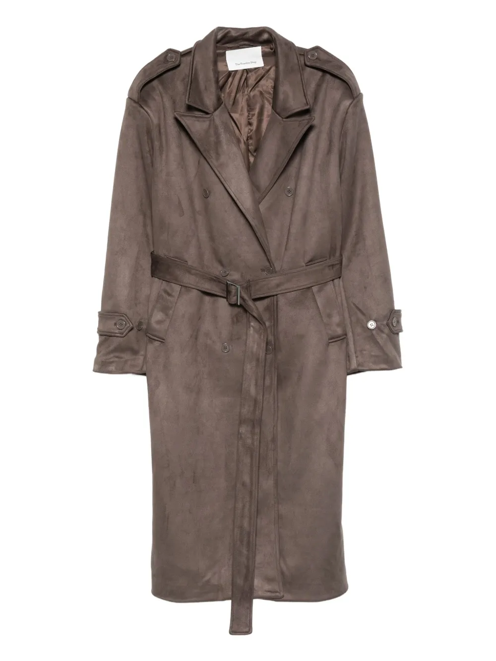 The Frankie Shop Pembroke belted double-breasted trench coat - グレー The Frankie Shop Pembroke belted double-breasted trench coat - グレー
