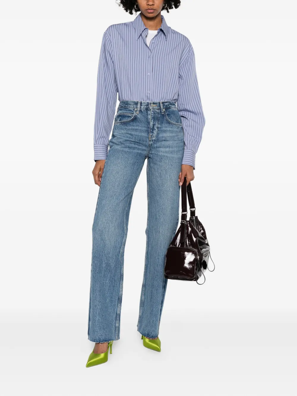 The Frankie Shop striped Peri shirt - Blauw