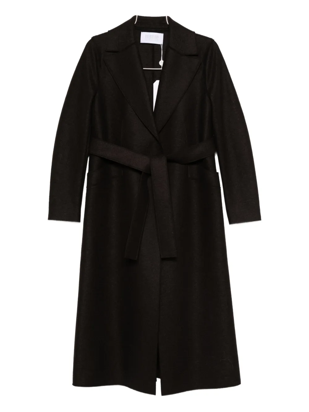 Harris Wharf London Belted Coat In Brown