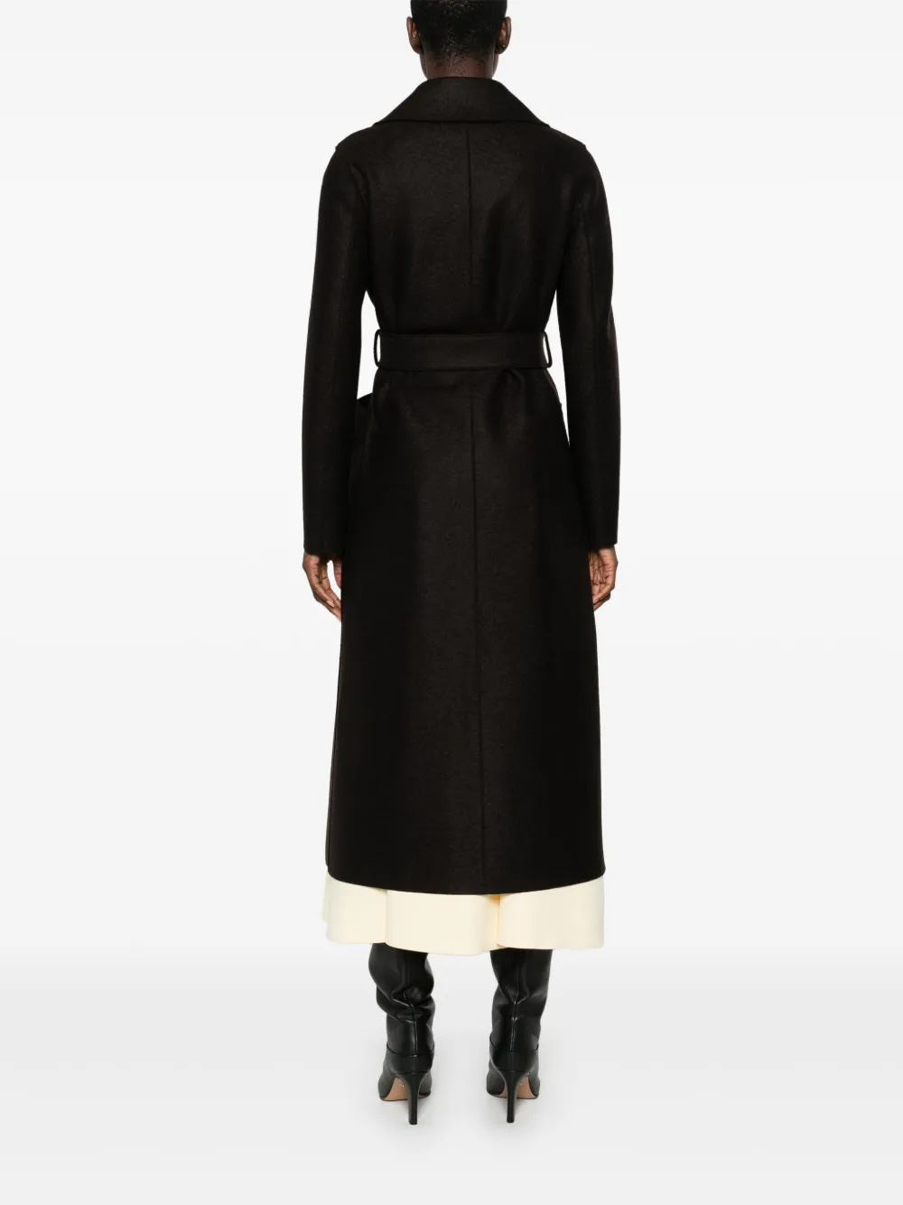 Harris Wharf London Jas met ceintuur Bruin