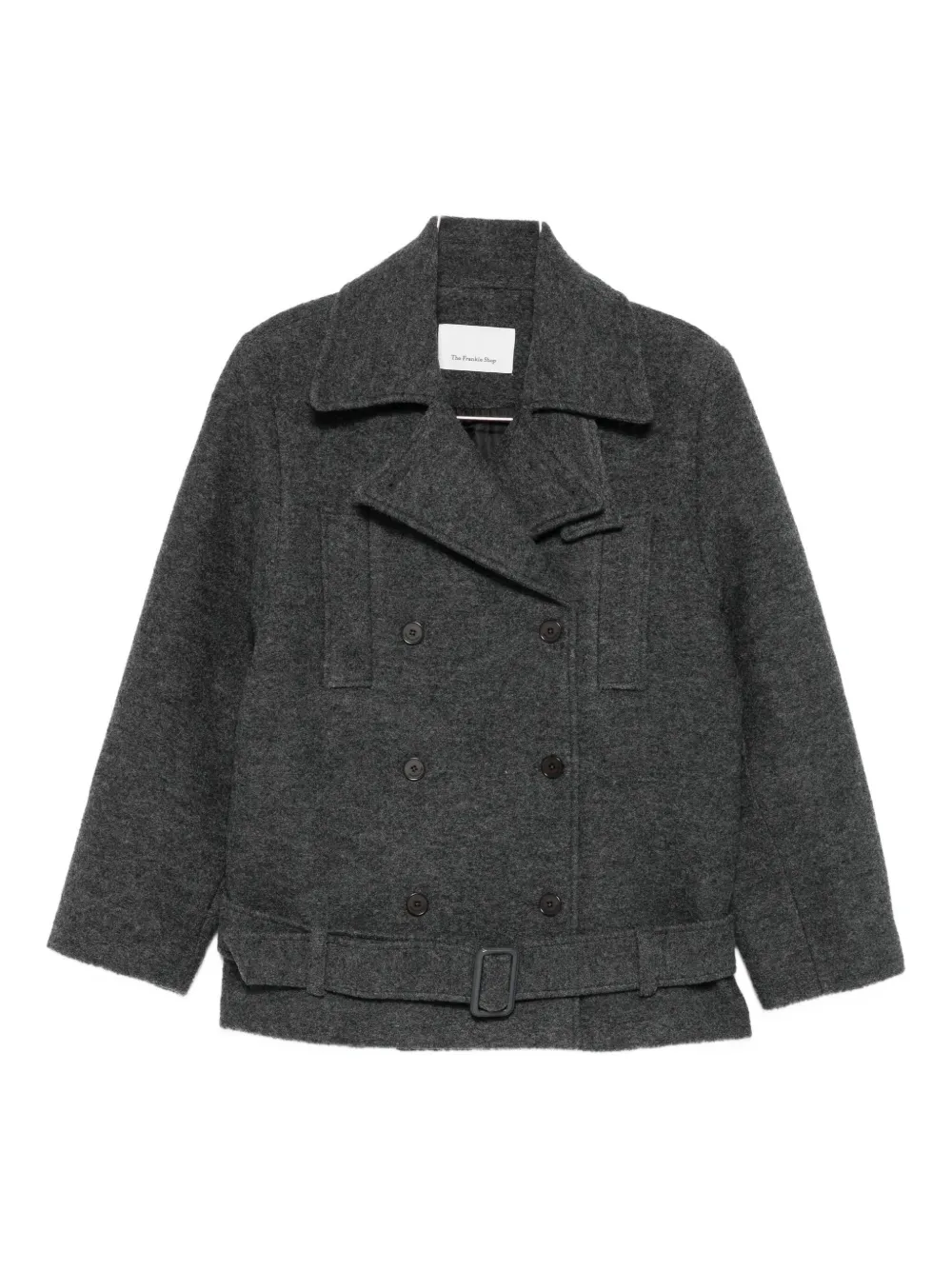 The Frankie Shop Frankie Peacoat In Gray