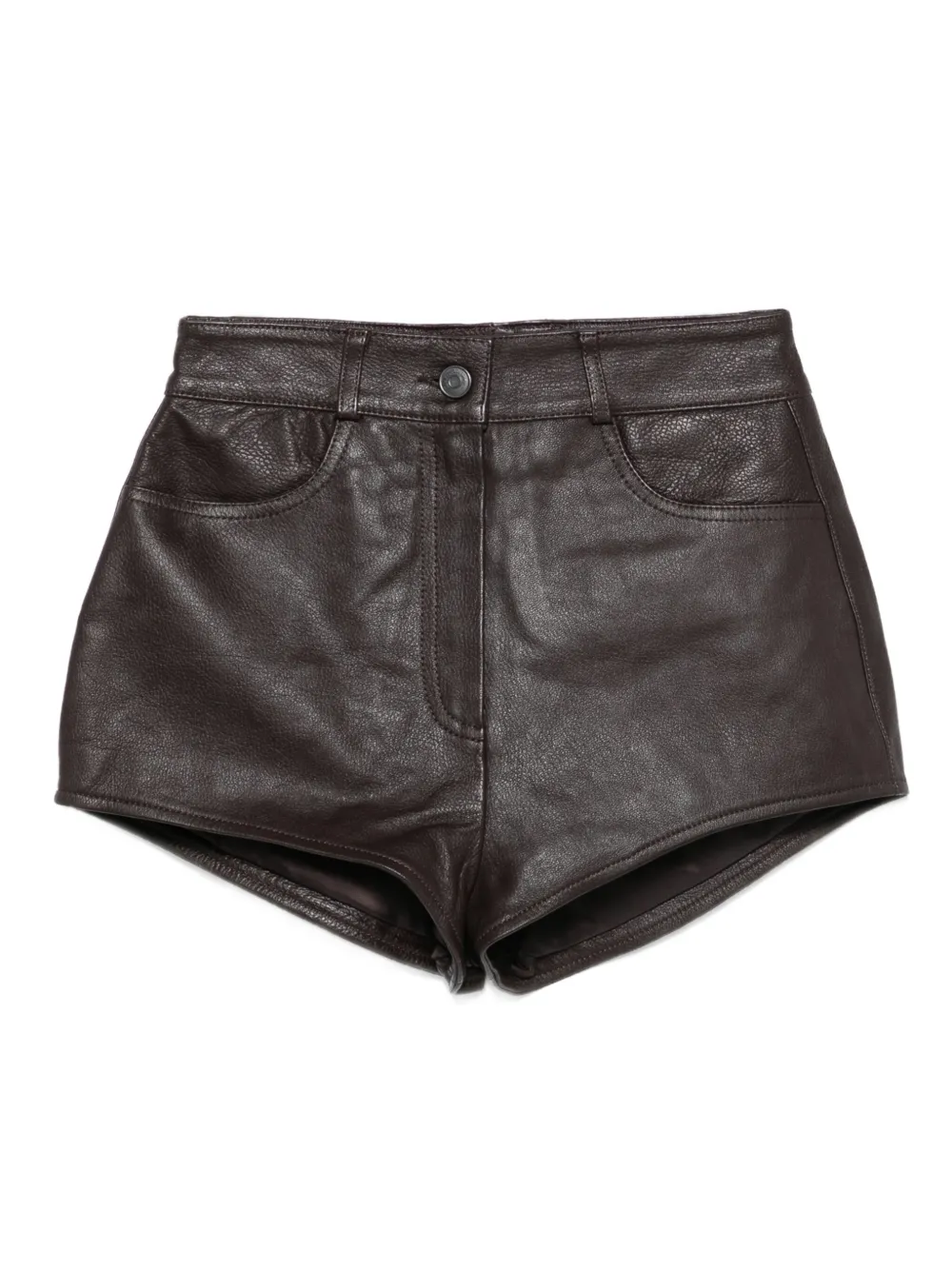 The Frankie Shop Loen レザーショートパンツ - ブラウン The Frankie Shop Loen レザーショートパンツ - ブラウン