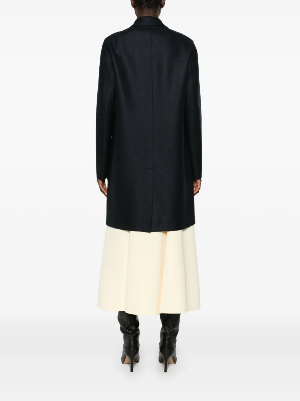 Harris Wharf London Jas van scheerwol Blauw