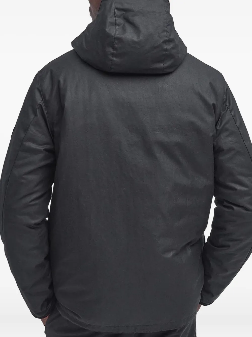 Barbour chest-pocket waxed jacket Zwart