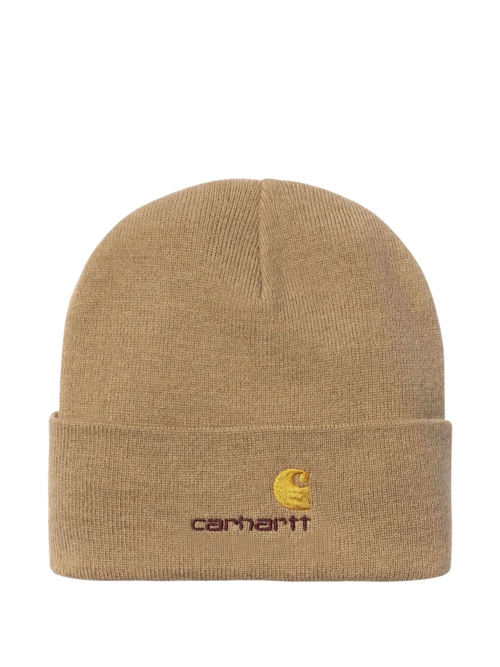 Carhartt WIP American Script embroidered-logo beanie hat Bruin