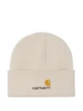 Carhartt WIP American Script embroidered-logo beanie hat - Neutrals