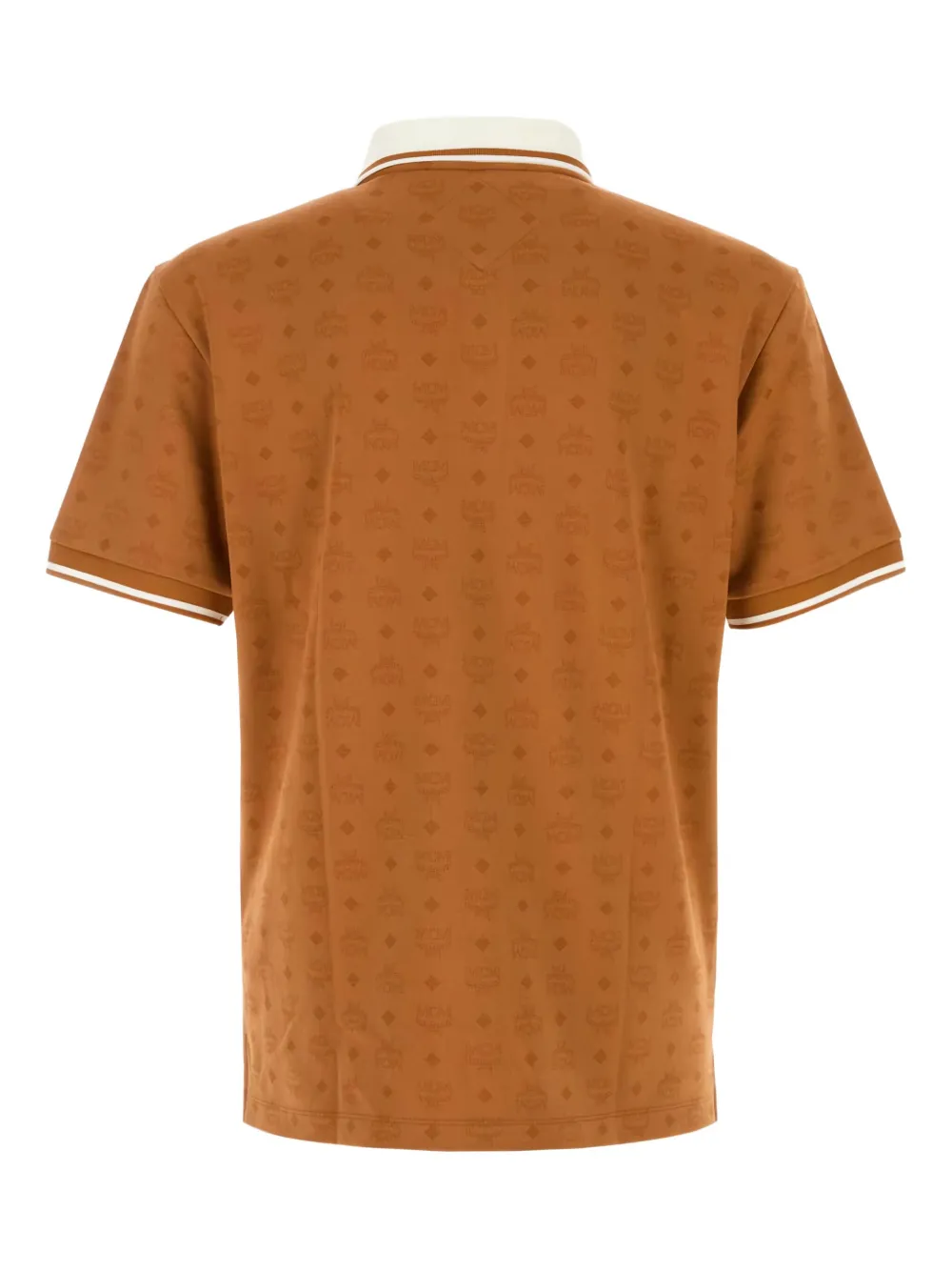 MCM monogram-print polo shirt Oranje