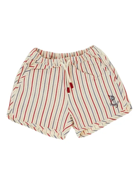 Konges Sløjd striped organic cotton shorts