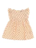 Konges Sløjd cherry-print ruffled dress - Neutrals