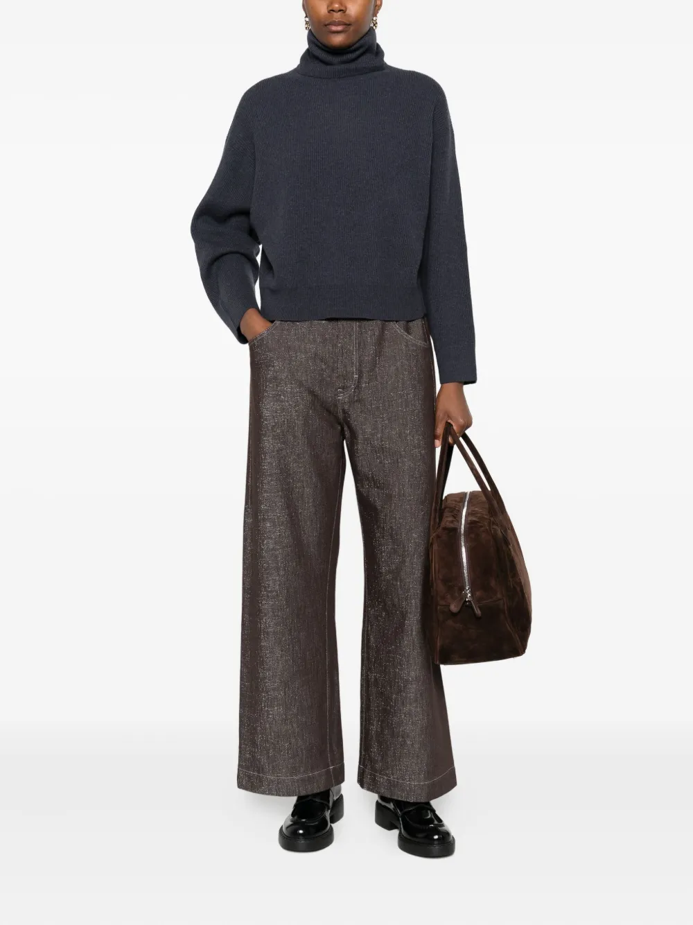 Brunello Cucinelli ribbed turtleneck sweater | Knitted Sweaters | Image 2