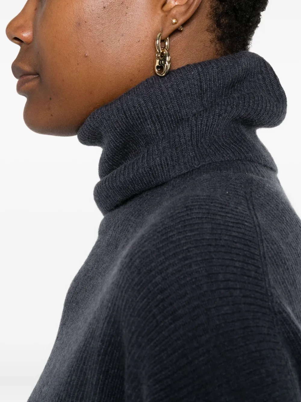 Brunello Cucinelli Geribbelde coltrui Blauw
