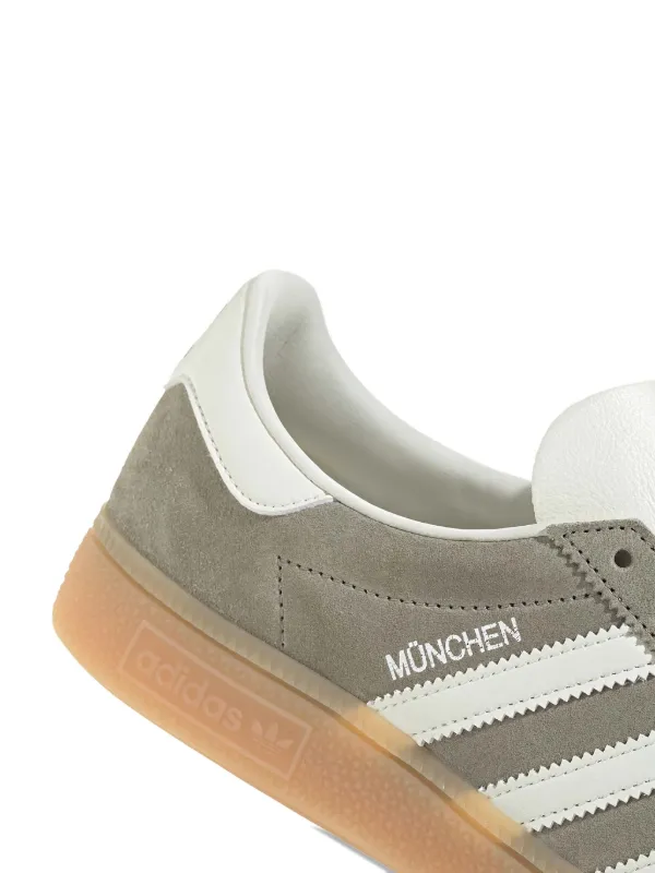 Adidas Muenchen Suede three-stripe Sneakers Grey FARFETCH JO