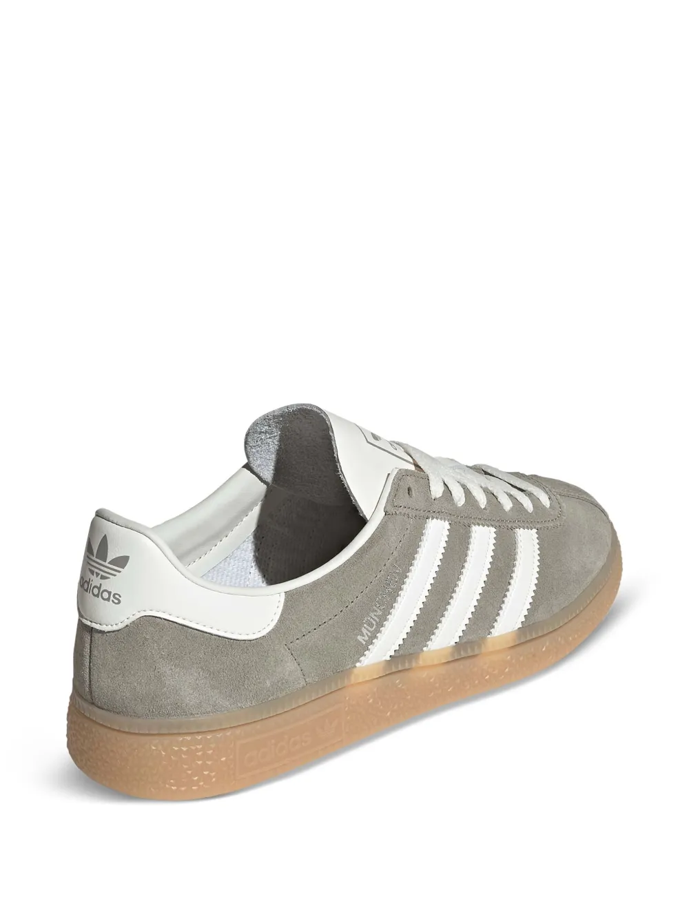 adidas Muenchen suede three-stripe sneakers Grey