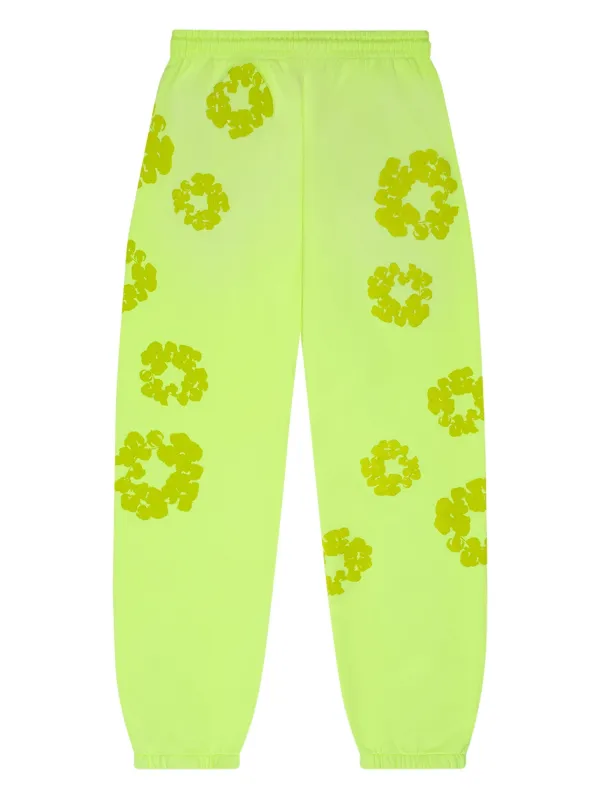 Denim Tears Mono Cotton Wreath Track Pants | Green | FARFETCH